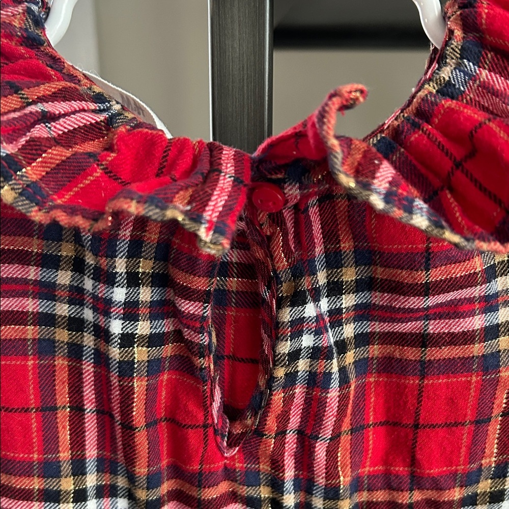 H&M Red Plaid Ruffle Dress - Picture 4 of 5